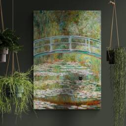 Monet's Water Lilies With Black Cat - Wrapped Canvas Or Photo Print - thumbnail 2