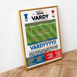 Jamie Vardy V Manchester United Print, Leicester City Poster, Football Wall Art, Posters, Print - thumbnail 2