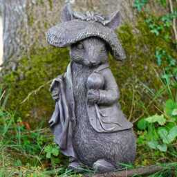 Benjamin Bunny Garden Ornament Beatrix Potter Peter Rabbit Resin Outdoor Statue British Gift - thumbnail 2