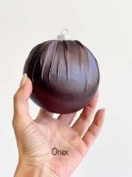 Handmade Satin Christmas Ball Ornament Rustic Holiday Decor