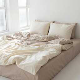 Cotton 2 Toned Duvet Cover. Twin, Full, Queen, King, Custom Size - thumbnail 3