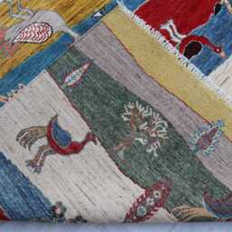 7x10 Ft Afghan New Super Kazak Pictorial Rug - Brand Luxury Rug, Medallion Geometric Area Rug, For Livingroom - thumbnail 4