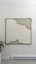 Oversized Abstract Textured Art - 3D Wall Sculptural Wabi Sabi Organic Plaster Texture - thumbnail 1