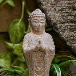 standing Buddha 9.5 Inch/24 cm, Concrete Figurine, Garden Decor, Outdoor Housewarming, Gift For Her, Him, New Home Decor - thumbnail 2