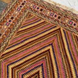 Multicolor Afghan Chevron Kilim Rug 6.3??7.5 Ft - Handwoven Tribal Wool Carpet - thumbnail 4