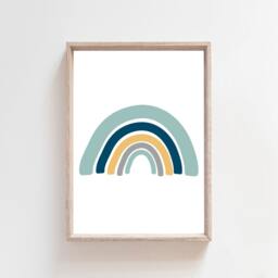 Set Of 3 Rainbow Prints, Alphabet, Boys Nursery Print, Decor, Personalised, Bedroom Wall Art - thumbnail 2