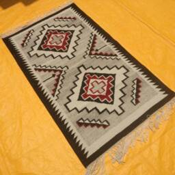 Southwestern Tribal Kilim Dhurry Handmade Area Rug 100% Wool Small Kelim 3x5 Geometric Kilim, Decorative Indian - thumbnail 2
