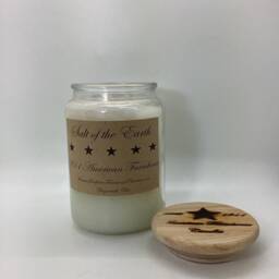 Salt Of The Earth Highly Scented Candle/Apothecary Jar 26 Oz/Paraffin Wax/Farmhouse Candle/Hand Poured Candle/Country-Primitive Candle - thumbnail 2
