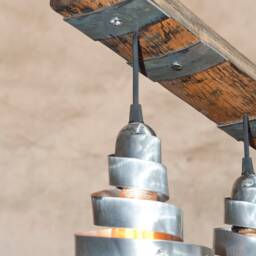 Rustic Ceiling Lights. Wine Barrel Pendant Light. Five Lights. Chandelier - thumbnail 4
