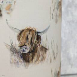 Highland Cow Drum Lampshade, Voyage Maison Handmade Home Decor - thumbnail 2