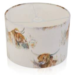 Highland Cow Drum Lampshade, Voyage Maison Handmade Home Decor - thumbnail 1