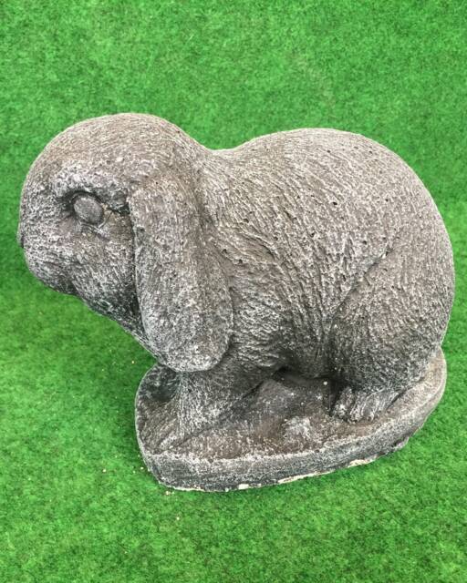 Concrete Large Rabbit Outdoor Garden Lawn Ornament Frost Protected - image 1