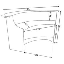 rd3 - Reception Desk Counter Point Of Sale For Shops, Salons, Trade Shows, Retail - thumbnail 3