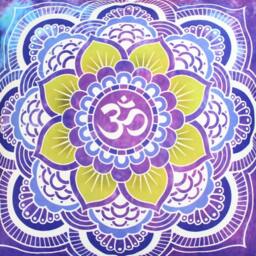 Mandala Pillow Cover Canvas Yoga Cushion, Peace Design - thumbnail 3