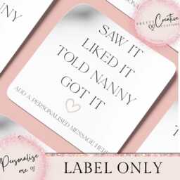Personalised Saw It Got Nanny Candle, Grandparent Gift, Gift From The Little One, Mother's Day Christmas Grandparent - thumbnail 2