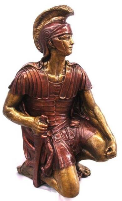 Kneeling Roman Soldier Sculpture Greek Statue 24 - image 1