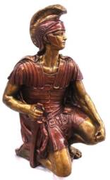 Kneeling Roman Soldier Sculpture Greek Statue 24 - thumbnail 1