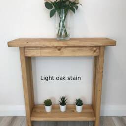 Handmade Pine Console Table Narrow Hallway Side Table - thumbnail 3