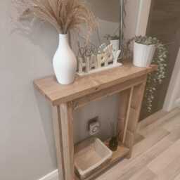 Handmade Pine Console Table Narrow Hallway Side Table - thumbnail 2
