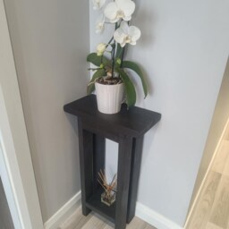 Handmade Pine Console Table Narrow Hallway Side Table - thumbnail 4