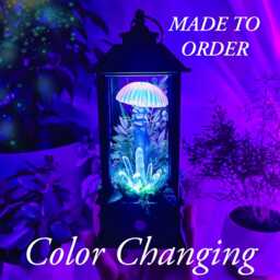 Handmade Color Changing Mushroom Lantern - Fantasy Led Night Light, Usb Decor - thumbnail 2