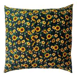 Rifle Paper Co Curio Sunflower Fields in Navy Fabric Pillow Cover - thumbnail 2
