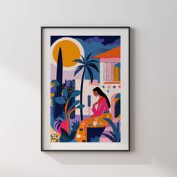 Marrakech Wall Art Print - Women Of Africa Collection Moroccan Morocco Travel - thumbnail 1