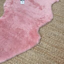 Baby Pink Double Short Wool Shearling, Genuine Sheepskin, 70 X 180cm - thumbnail 2