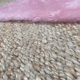 Baby Pink Double Short Wool Shearling, Genuine Sheepskin, 70 X 180cm - thumbnail 3