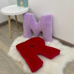 Personalized Letter Pillows Set - 2Pc, Velour Cotton Monogram - thumbnail 2