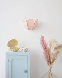 Blush & Gold Flower Wall Light