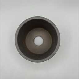 Handmade Black Ceramic Planter - Textured Succulent Pot With White Accents - thumbnail 3