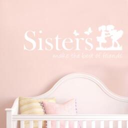 Sisters Wall Decal - Friends Vinyl Lettering, Girls Room Decor - thumbnail 3