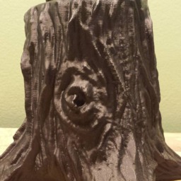 Tree Stump Pencil Holder 3D Printed Pen Cup, Boho Home Decor - thumbnail 4