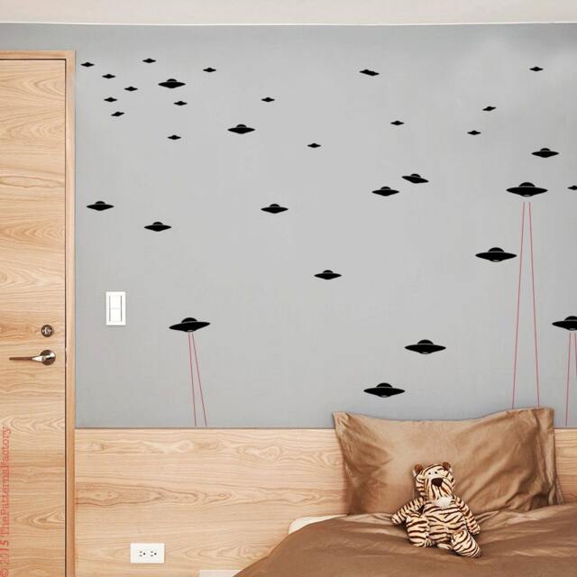 Ufo Invasion Wall Decal Set, Kid's Room Decor - image 1