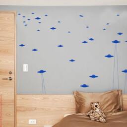 Ufo Invasion Wall Decal Set, Kid's Room Decor - thumbnail 2