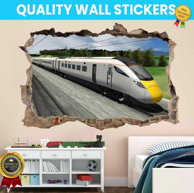 Super Fast Train Wall Decal Sticker Mural Poster Print Art Home Bedroom Office Decor