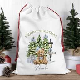 Personalised Christmas Santa Sack, Baby's First Christmas, Kids Stocking - thumbnail 3