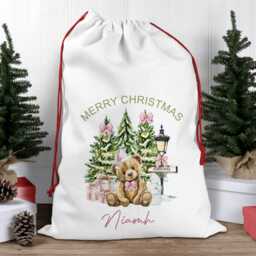 Personalised Christmas Santa Sack, Baby's First Christmas, Kids Stocking - thumbnail 2