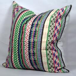 striped Pillow, Multi Color Cushion Cover 20x20, Luxurious Pillowcases, Throw Pillow Covers 18x18 - thumbnail 3