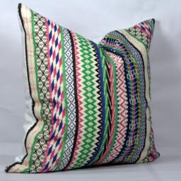 striped Pillow, Multi Color Cushion Cover 20x20, Luxurious Pillowcases, Throw Pillow Covers 18x18 - thumbnail 2