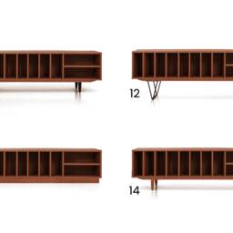 Mid-Century Sideboard, Dresser, Commode, Credenza Made Of Oak Vaneer - Teak Colour Livlo T-S09 - thumbnail 2