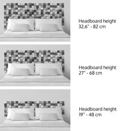 King Size Wood Headboard Modern Geometric Wall Decor - thumbnail 4