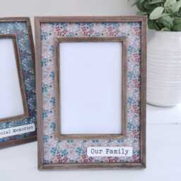 Ditsy Floral Wooden Photo Frame 6x4 Our Family, Special Memories - thumbnail 2