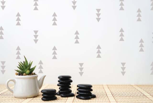 Triangle Wall Decals, Triangle Decal, Nursery Vinyl Stickers, Boys Room Girls Decal - image 1