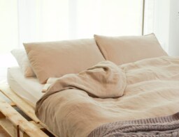 Organic Linen Duvet Cover Set, Softened Duvet Cover With 2 Pillowcases, Full Size, Queen King Size - thumbnail 1