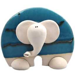 Charming Good Luck Flat Elephant - Various Colours - thumbnail 4