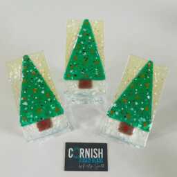 Fused Glass Christmas Tree Decoration - Decoration, Snowman Decoration, Cornish - thumbnail 4