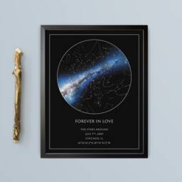 star Map Custom, Night Sky Print, Constellation Map, Personalized Gift For Men, Framed Prints, Wall Art, Office Decor, Boss Gift, Wanderlust - thumbnail 1