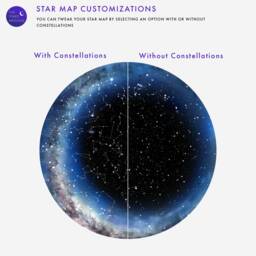 star Map Custom, Night Sky Print, Constellation Map, Personalized Gift For Men, Framed Prints, Wall Art, Office Decor, Boss Gift, Wanderlust - thumbnail 4
